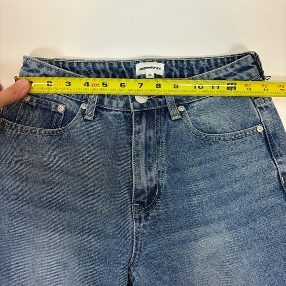 Superdown Dylan Straight Denim Jean in Dark Wash Size 26 - Picture 13 of 15